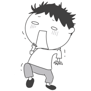 ショックで固まる男の子