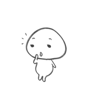 はっと気づくキャラクターのイラスト