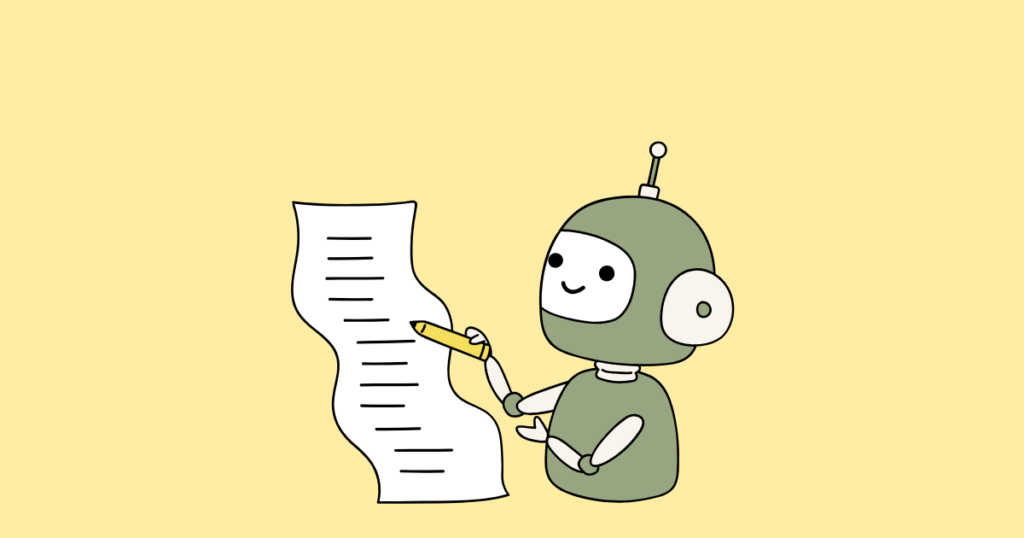 AIがライティングしている様子